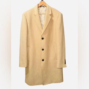 Lauren Ralph Lauren Mens Camel Wool Coat Size Medium